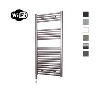 Elektrische Radiator Sanicare HWV Met Wifi 111,8x45 cm Inox Look 596W Met Thermostaat Chroom Linksonder Sanicare - thumbnail