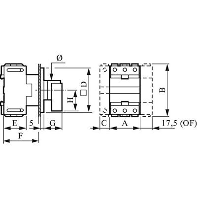 BACO BA174202 Lastscheidingsschakelaar 50 A 1 x 90 ° Grijs, Zwart 1 stuk(s)