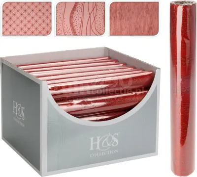 Tafelloper Organza 28x300cm Rood Assorti 1st Tafelloper Organza 28x300cm Rood Assorti 1st