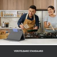 Logitech Rugged Folio Keyboard Case voor iPad (10e generatie en A16) met Smart Connector en duurzaam, morsbestendig toetsenbord, US International QWERTY indeling - Grijs - thumbnail