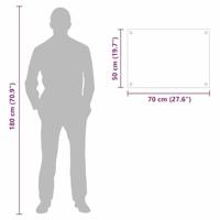 VidaXL Keuken achterwand zwart 70 x 50 cm gehard glas - thumbnail