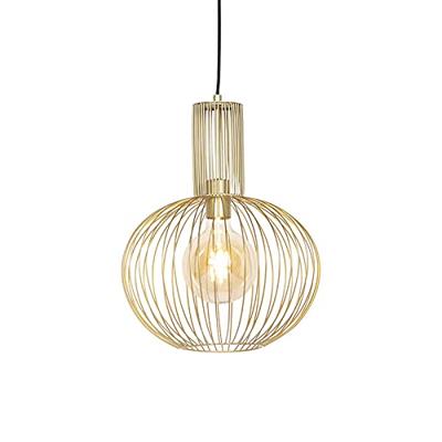 QAZQA Set van 5 design hanglampen goud - Wires QAZQA Set van 5 design hanglampen goud - Wires