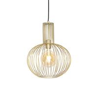 QAZQA Set van 5 design hanglampen goud - Wires - thumbnail