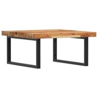 Badkamer wandschap staal en massief acaciahout - thumbnail