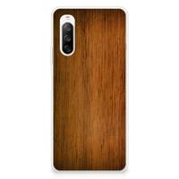Sony Xperia 10 III | Bumper Hoesje | Donker Hout - thumbnail