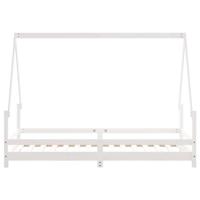 Kinderbedframe 90x190 cm massief grenenhout wit - thumbnail