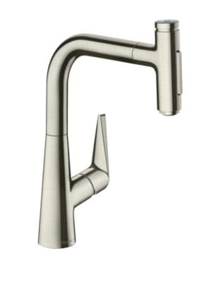 Hansgrohe Talis Select M51 M5117-H220 ééngreeps keukenmengkraan met uittrekbare vuistdouche, rvs look Hansgrohe Talis Select M51 M5117-H220 ééngreeps keukenmengkraan met uittrekbare vuistdouche, rvs look