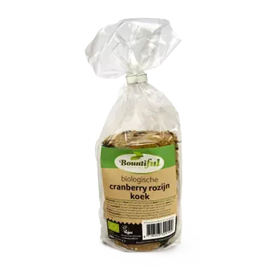 Biologische Cranberry Rozijnkoek - 250 gram