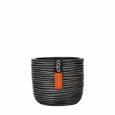 Ei pot Rib I 8x6,5 zwart Capi Nature - Capi europe Ei pot Rib I 8x6,5 zwart Capi Nature - Capi europe