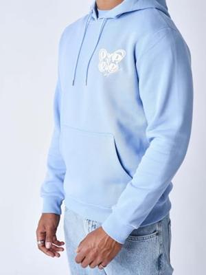 Project X Paris Papillon Hoodie Heren Lichtblauw - Maat S - Kleur: Lichtblauw | Soccerfanshop