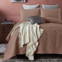 DreamHouse Bedding Bedsprei Madison - Bruin 260 x 250 + 2 kussenslopen - thumbnail