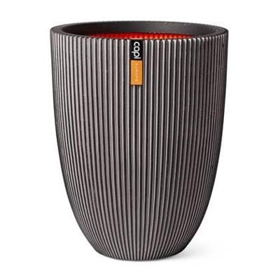 Capi Vaas Elegant Groove Ø46cm Antraciet
