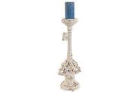 Kaarshouder Home ESPRIT Wit Hars 18 x 18 x 50 cm 18 x 15 x 51,5 cm - thumbnail