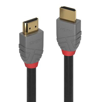 LINDY 36967 HDMI-kabel USB Aansluitkabel HDMI-A-stekker, HDMI-A-stekker 10.00 m Zwart, Grijs