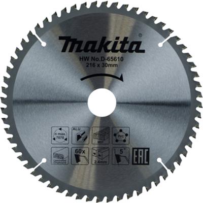 Makita Afkortzaagblad voor Multimaterial | Standaard | Ø 216mm Asgat 30mm 60T - D-65610