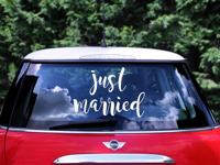 Autosticker Just Married wit - thumbnail