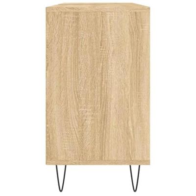 Badkamerkast 80x33x60 cm bewerkt hout sonoma eikenkleurig