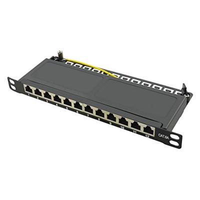LogiLink NP0066 12 poorten Patchpaneel 254 mm (10) CAT 6A 0.5 HE Zwart
