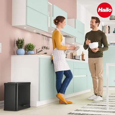 Hailo 0633-260 öko trio plus l pedaalemmer 3x9l zwart - thumbnail