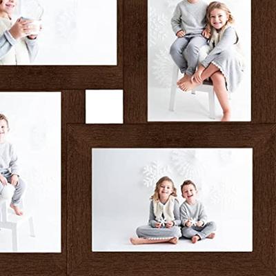 Fotolijst voor 4x(13x18 cm) foto MDF donkerbruin
