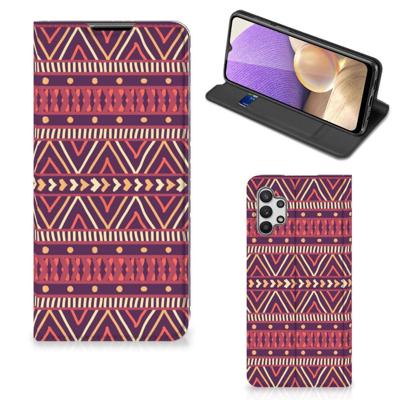 Samsung Galaxy A32 5G | Hoesje met Magneet | Aztec Paars Samsung Galaxy A32 5G | Hoesje met Magneet | Aztec Paars
