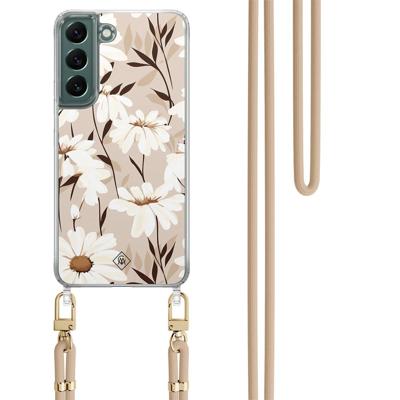 Samsung Galaxy S22 Plus hoesje met beige koord - In bloom