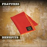 Yoga handdoek (hand) rood/geel - thumbnail