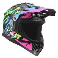 LS2 crosshelm "mx708 fast ii grotesk" helmet mx708 fast ii grotesque bl/pink/green x - thumbnail