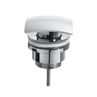 Luxe Vierkante Clickwaste 5/4" Chroom Aqua Splash - thumbnail