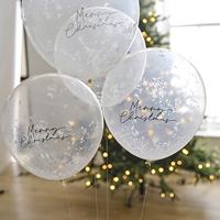Ginger Ray ballonnen set merry christmas 5 stuks | 20 stuks - thumbnail