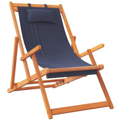 Strandstoelen 2 st inklapbaar stof blauw Strandstoelen 2 st inklapbaar stof blauw
