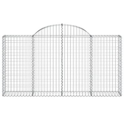 Schanskorf gewelfd 200x30x100/120 cm gegalvaniseerd ijzer