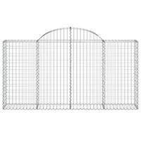 Schanskorf gewelfd 200x30x100/120 cm gegalvaniseerd ijzer - thumbnail