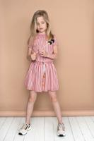 NoNo Meisjes jurk - Mirthe - Lychee - thumbnail