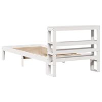 Bedframe met hoofdeinde zonder matras 90x200 cm wit - thumbnail