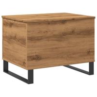 Salontafel 60x44,5x45 cm bewerkt hout artisanaal eikenkleurig - thumbnail