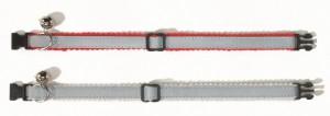 Beeztees reflecterend kattenbandje grijs/rood