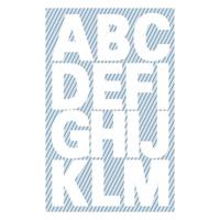 Avery Etiketten cijfers en letters A-Z groot, 2 blad, wit, waterbestendige folie - thumbnail