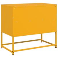 Tv-meubel 68x39x60,5 cm staal mosterdgeel - thumbnail