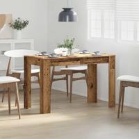 Eettafel 120x60x76 cm bewerkt hout oud houtkleurig - thumbnail
