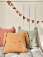 Personaliseerbaar kussen van katoengaas dier kaneel - thumbnail