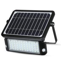 V-TAC VT-787-10 Solar Schijnwerper - IP65 - Zwart - 10W - 1150 Lumen - 4000K - thumbnail