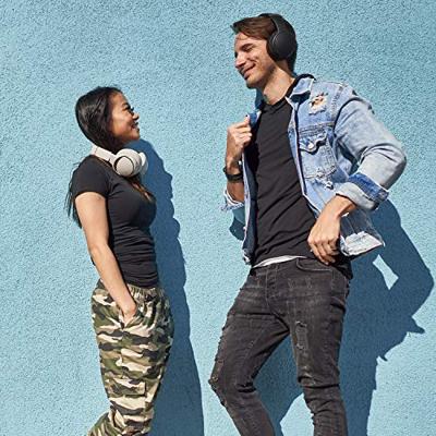 Panasonic RB-M500BE-K Bluetooth over-ear hoofdtelefoon (spraakbediening, bass reactor, 1,2 m kabel, tot 30 uur batterijduur) zwart