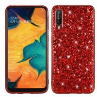 Glittery poeder schokbestendig TPU Case voor Galaxy A50 (rood) - thumbnail