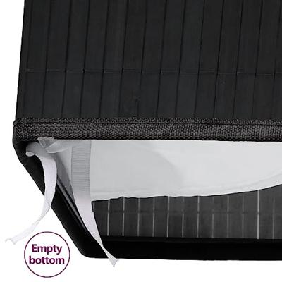 VidaXL Wasmand met 1 vak 83 l bamboe zwart