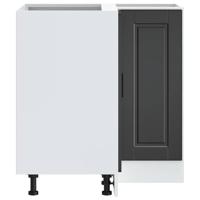 Keuken hoekonderkast "Porto" bewerkt hout zwart - thumbnail