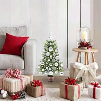 VidaXL Kerstboom met 150 led met standaard groen 65 cm pe - thumbnail