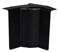 Electro Plint binnenhoek verstelbaar Zwart 80mm - thumbnail