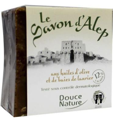 Douce Nature Zeep Aleppo blok 12% bio 200 Gram Douce Nature Zeep Aleppo blok 12% bio 200 Gram