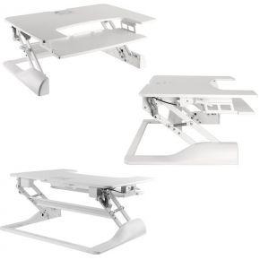 Neomounts ns-ws100white sit/stand workplace 1 monitor, 15 kg, height adjust: 130 - 500